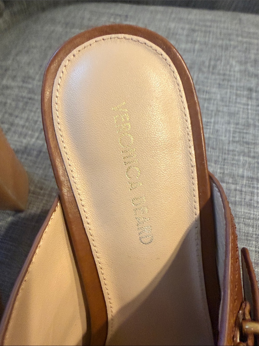 Veronica Beard Tan Leather Dual-Buckle Platform Sandals - 7.5 - Picture 2 of 4
